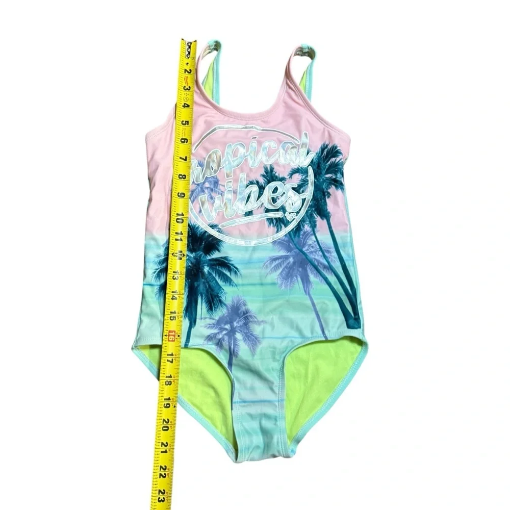 Justice Girls “Tropical Vibes” One-Piece Swimsuit